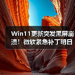 Win11更新突发黑屏崩溃!微软紧急补丁明日发布(图1) Win11更新突发黑屏崩溃!微软紧急补丁明日发布(图1)