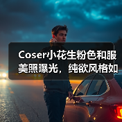 Coser小花生粉色和服美照曝光，纯欲风格如何演绎？（图1）