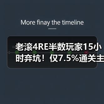 老滚4RE半数玩家15小时弃坑!仅7.5%通关主线(图1) 老滚4RE半数玩家15小时弃坑!仅7.5%通关主线(图1)