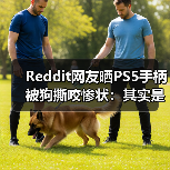 Reddit网友晒PS5手柄被狗撕咬惨状：其实是磨牙玩具，网友调侃你这是在训练它咬真货？（图1）